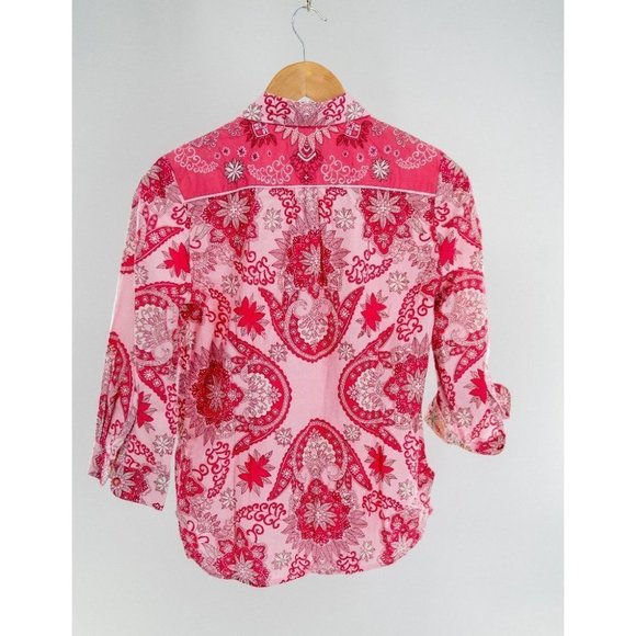 Robert Graham women's  Pink paisley embroidered blouse | Small - Picture 4 of 8